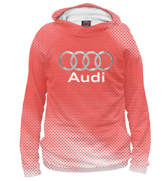 Женское худи с изображением Audi цвета Белый