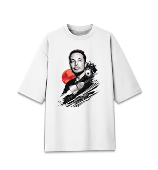 Женская футболка оверсайз Илон Маск