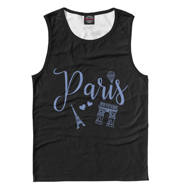 Майка для мальчика с изображением Love Paris цвета Белый