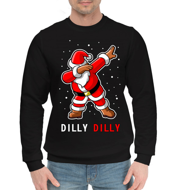 Мужской хлопковый свитшот с изображением Dilly Dilly цвета Черный