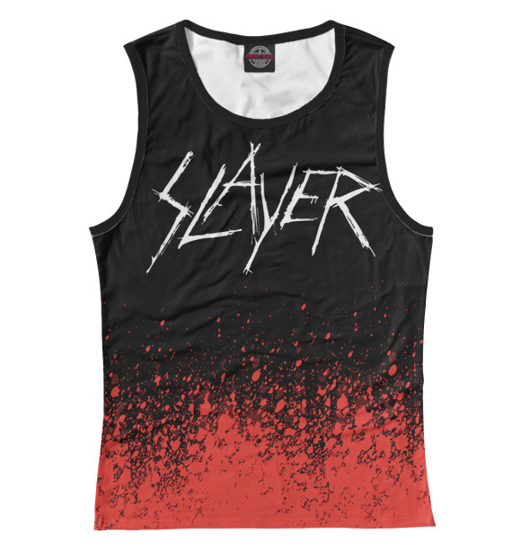 Майка для девочки с изображением Slayer цвета Белый