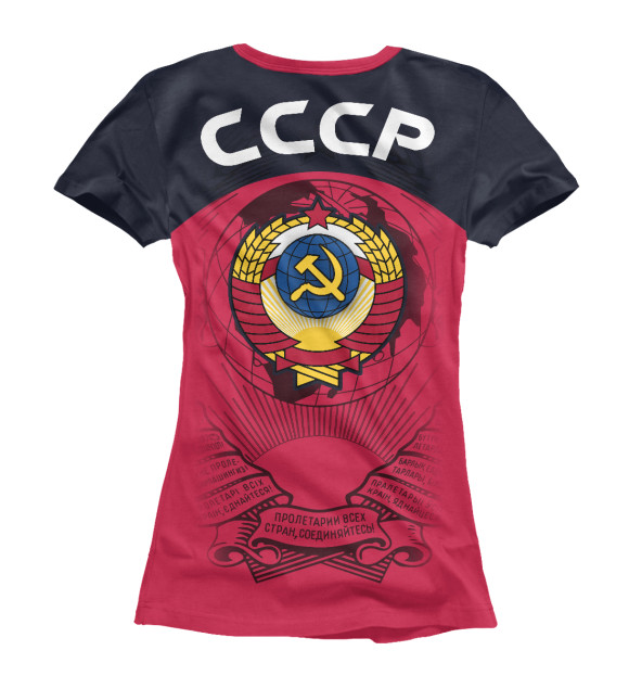Футболка для девочек с изображением СССР цвета Белый
