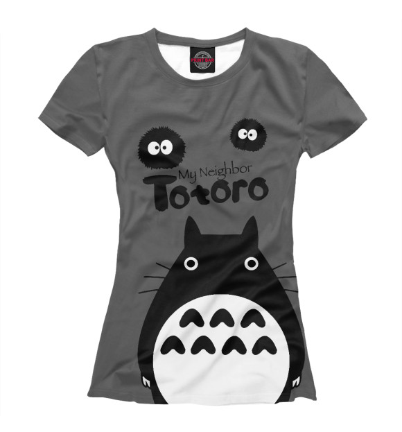 Футболка для девочек с изображением Мой сосед Тоторо цвета Белый
