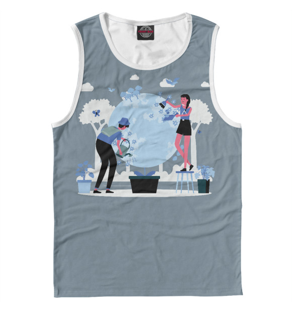 Майка для мальчика с изображением Растеневоды цвета Белый