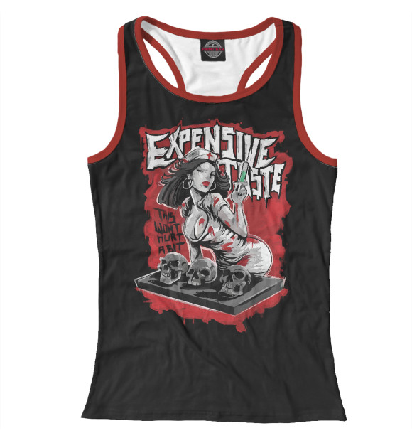 Женская майка-борцовка с изображением ЭКСТРИМ КЛИНИКА цвета Белый