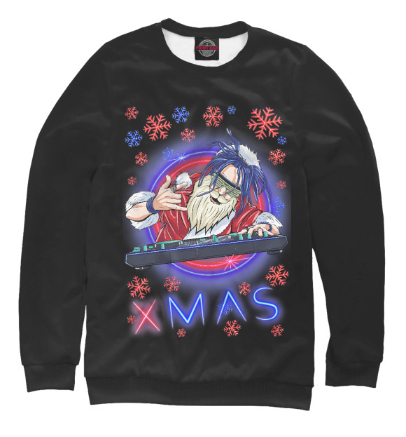 Свитшот для мальчиков с изображением Santa Claus XMAS цвета Белый