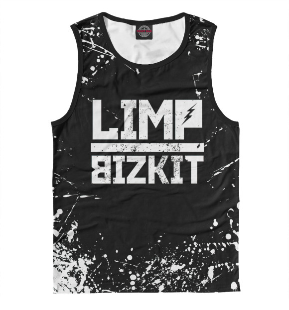 Майка для мальчика с притом Limp Bizkit цвета Белый Майка для мальчика с изображением Limp Bizkit цвета Белый