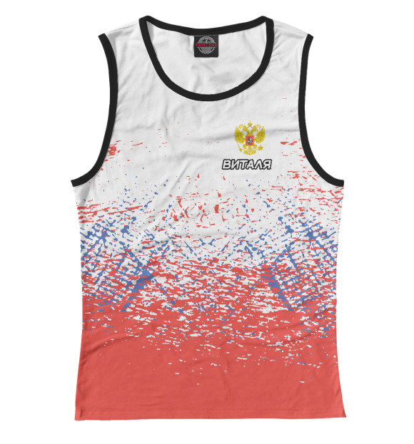 Майка для девочки с изображением Россия виталя цвета Белый