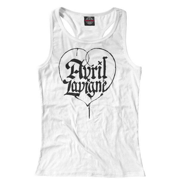 Женская майка-борцовка с изображением Avril Lavigne цвета Белый