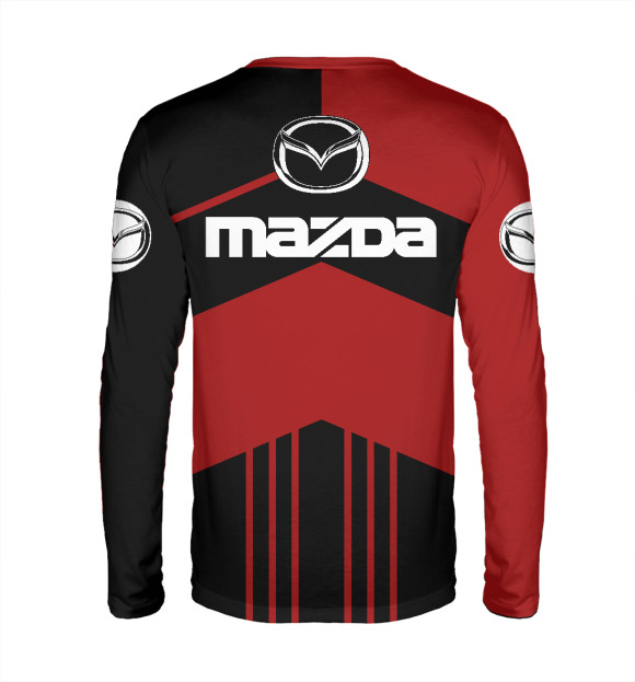 Мужской лонгслив с изображением Mazda цвета Белый