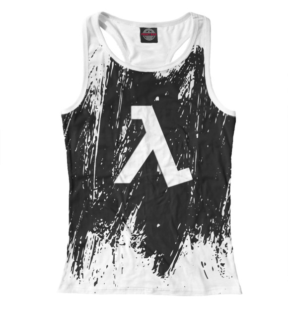 Женская майка-борцовка с изображением Half-Life | Black Valve цвета Белый