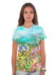 Женская футболка Цветы