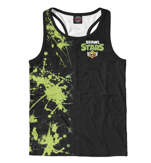 Мужская майка-борцовка с изображением Brawl Stars цвета Белый