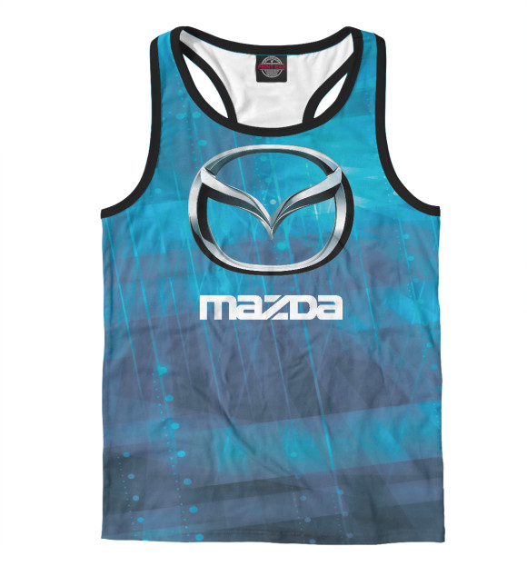 Мужская майка-борцовка с изображением Mazda цвета Белый