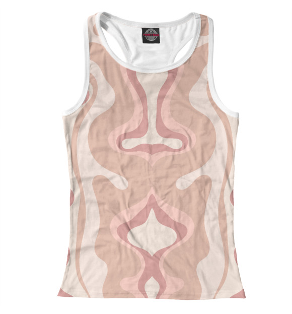 Женская майка-борцовка с изображением Линии цветные абстрактные цвета Белый