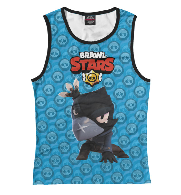Женская майка с изображением Brawl Stars Crow цвета Белый