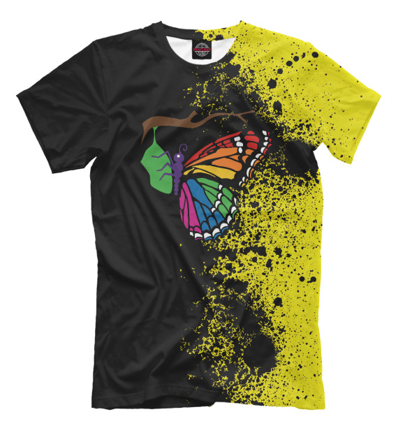 Футболка для мальчиков с изображением Rainbow Butterfly Emerging цвета Белый