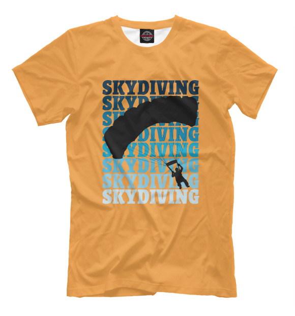 Футболка для мальчиков с изображением Skydiving цвета Белый