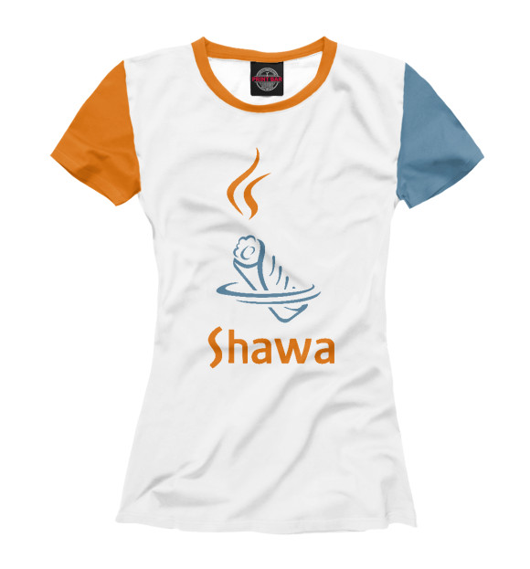 Женская футболка с изображением Shawa initial цвета Белый
