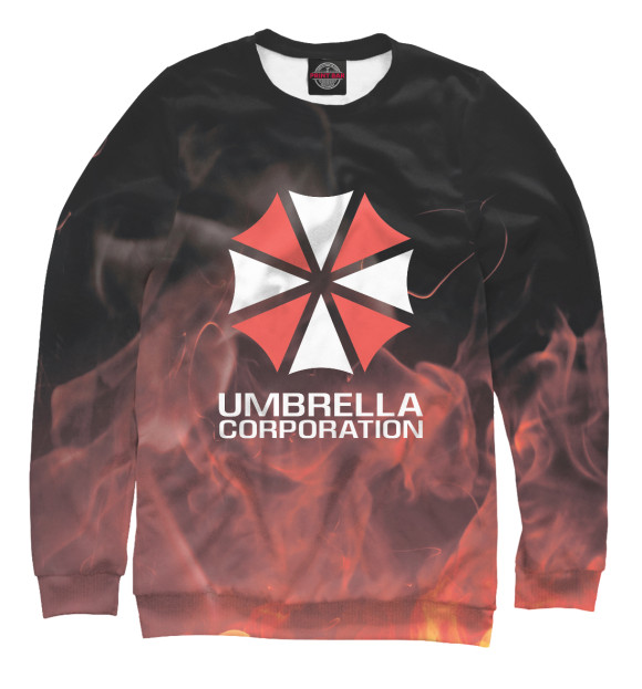 Свитшот для девочек с изображением Umbrella Corporation цвета Белый
