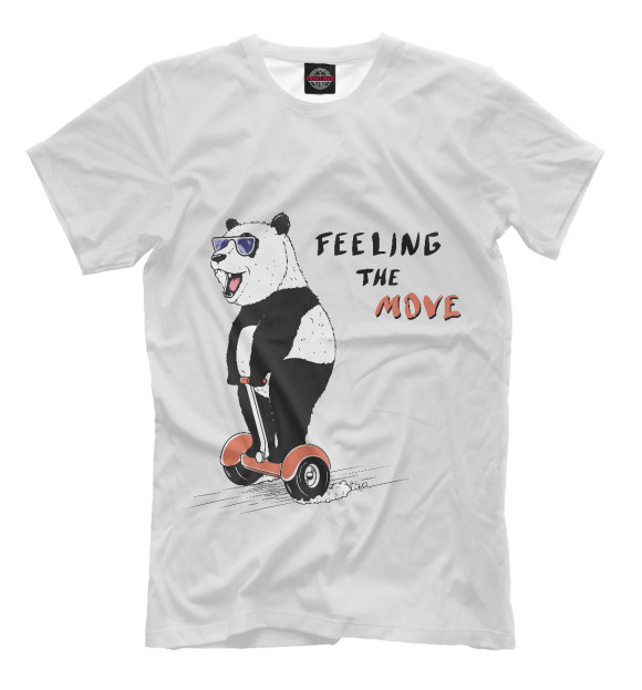 Футболка для мальчиков с изображением Feeling the move цвета Белый