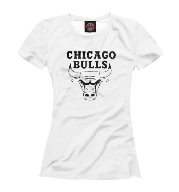 Футболка для девочек с изображением Chicago Bulls цвета Белый
