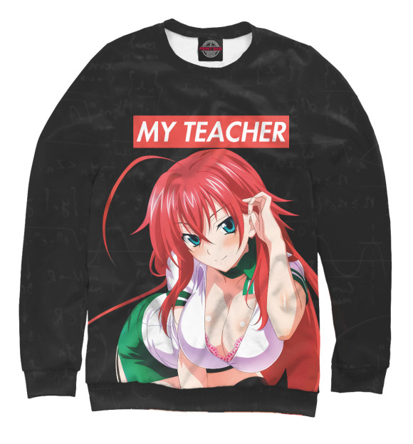 Свитшот для девочек с изображением Senpai цвета Белый
