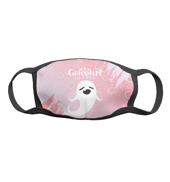 Маска тканевая с притом Genshin Impact цвета Белый Маска тканевая с изображением Genshin Impact цвета Белый