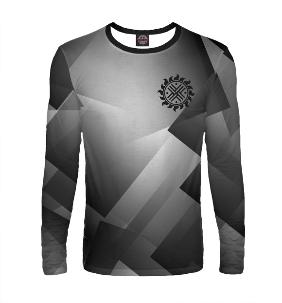 Мужской лонгслив с изображением Коловрат - Урбан камуфляж цвета Белый