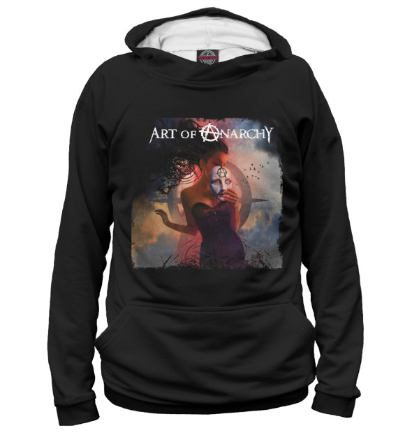 Женское худи с изображением Art of Anarchy цвета Белый
