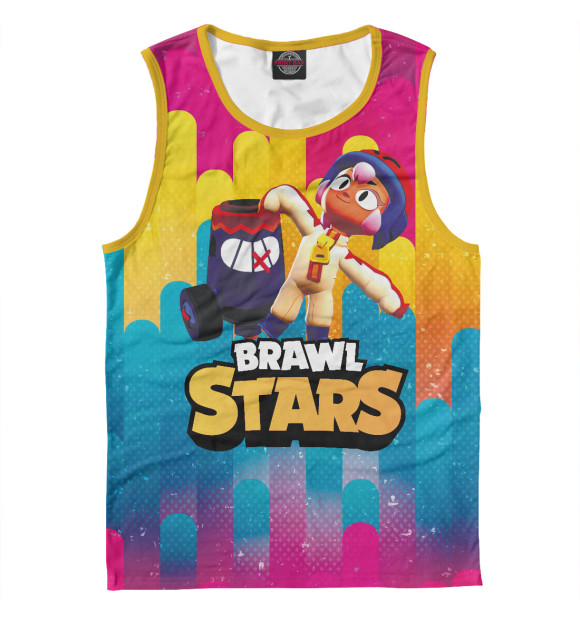 Мужская майка с изображением BrawlStars Бонни \ Bonny цвета Белый