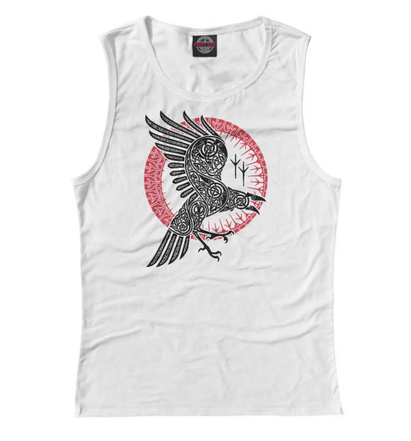 Майка для девочки с изображением Ворон цвета Белый