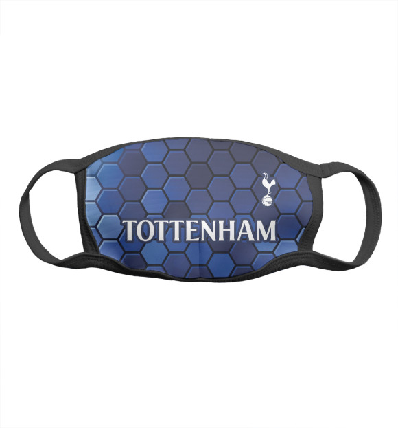Маска тканевая с изображением Tottenham Hotspur | Соты цвета Белый