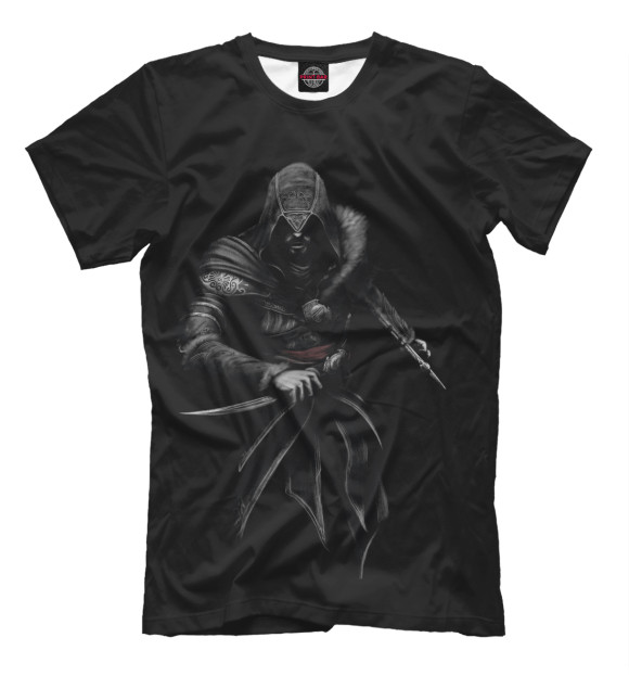 Мужская футболка с изображением Assassin's Creed цвета Белый