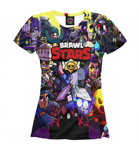 Футболка для девочек с изображением Brawl Stars цвета Белый