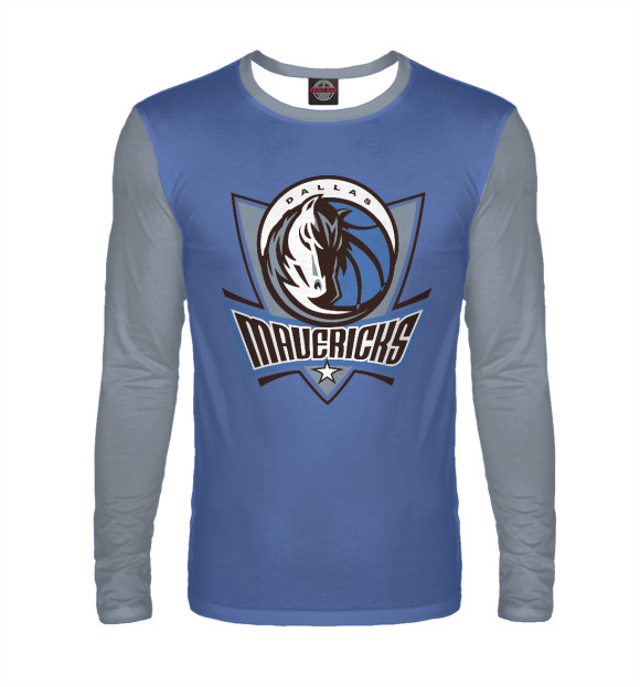 Мужской лонгслив с изображением Dallas Mavericks цвета Белый
