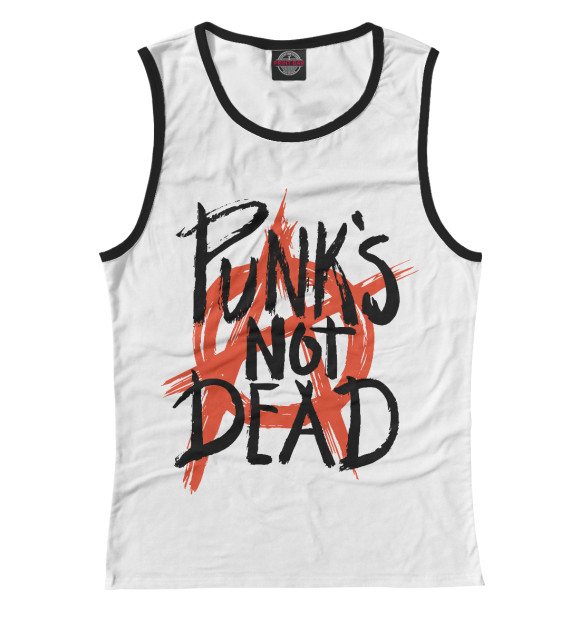 Майка для девочки с изображением Punk’s Not Dead цвета Белый