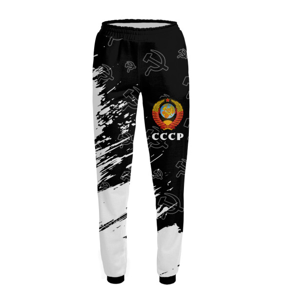 Женские спортивные штаны с изображением СССР / USSR цвета Белый