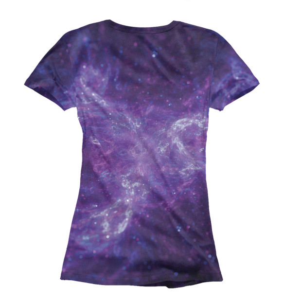 Женская футболка с изображением Галактика (purple) цвета Белый