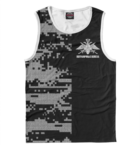 Мужская майка с изображением Пограничные Войска цвета Белый