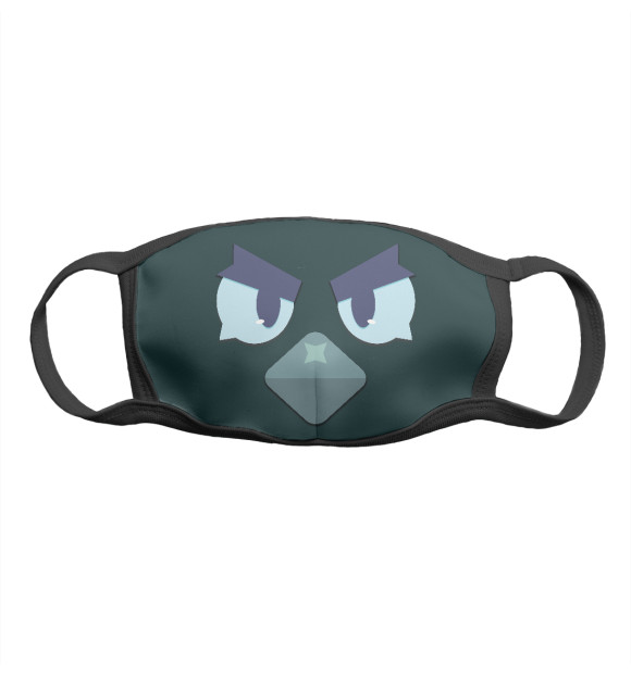 Маска тканевая с изображением Ворон. Brawl Stars цвета Белый