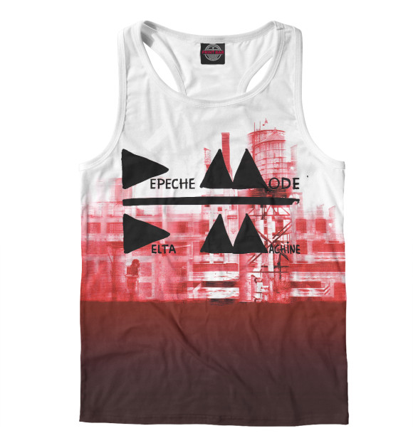 Мужская майка-борцовка с изображением Depeche Mode цвета Белый