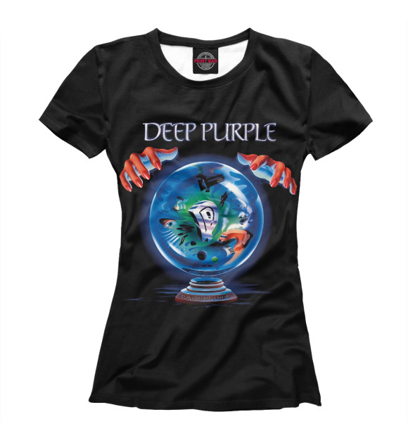 Женская футболка с изображением Deep Purple цвета Белый