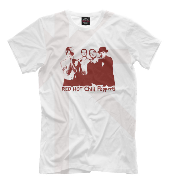 Мужская футболка с изображением Red Hot Chili Peppers цвета Белый