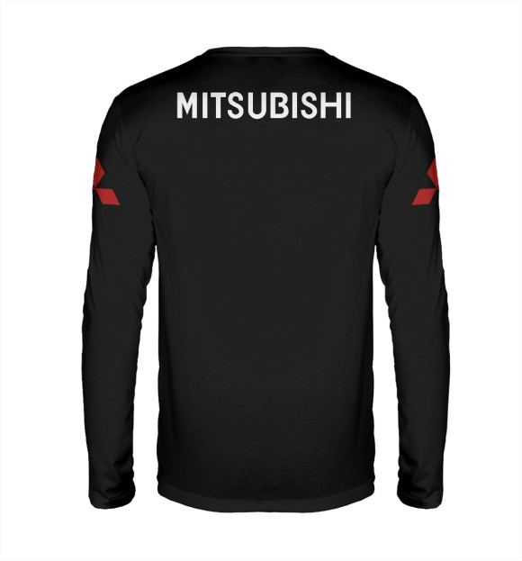 Мужской лонгслив с изображением Mitsubishi цвета Белый