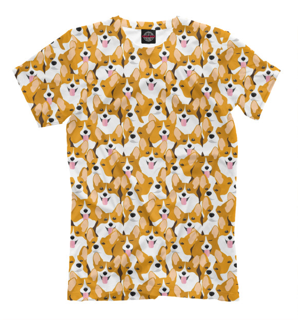 Футболка для мальчиков с изображением Корги (Corgi) цвета Белый