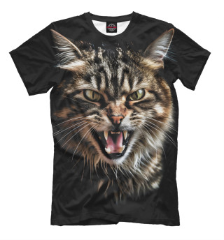 Мужская футболка Вредный полосатый кот