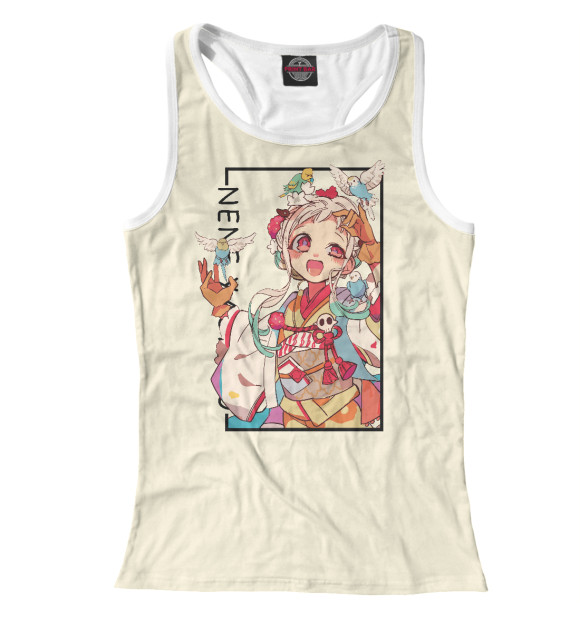Женская майка-борцовка с изображением Нене Яширо. Hanako-kun цвета Белый