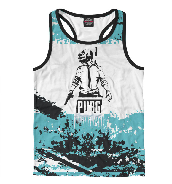 Мужская майка-борцовка с изображением playerunknown's цвета Белый