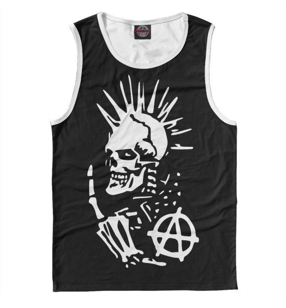 Мужская майка с изображением Панк цвета Белый